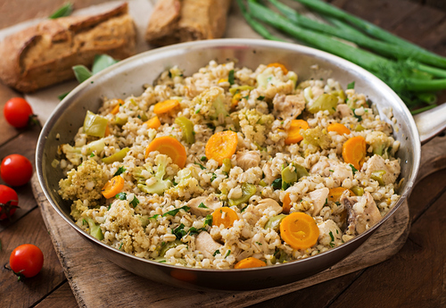 Zartweizen-Gemüsepfanne